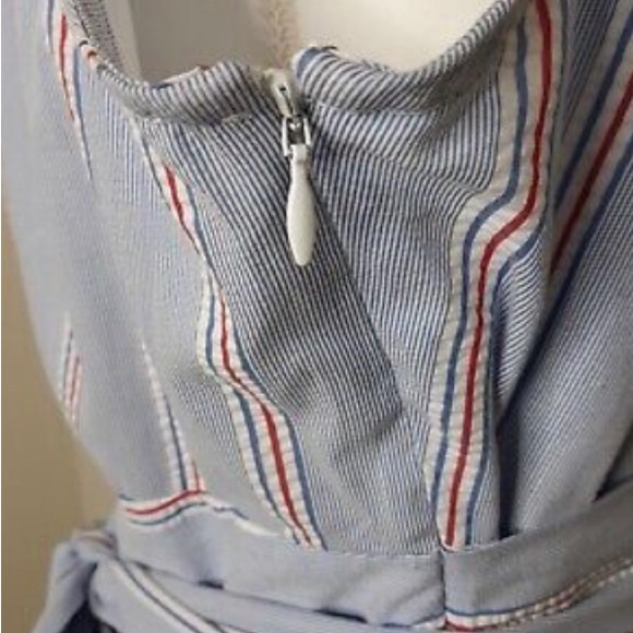 Vineyard Vines Seersucker Nautical Beach Bimini Blue Dress Size 4 NWT - Picture 8 of 9